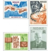 Monaco - 855/58 - 1971 25º Aniv.de la UNESCO Lujo