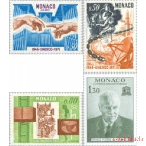 Monaco - 855/58 - 1971 25º Aniv.de la UNESCO Lujo