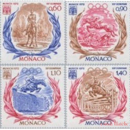 Monaco - 890/93 - 1972 XXª  Olimpiada-Munich