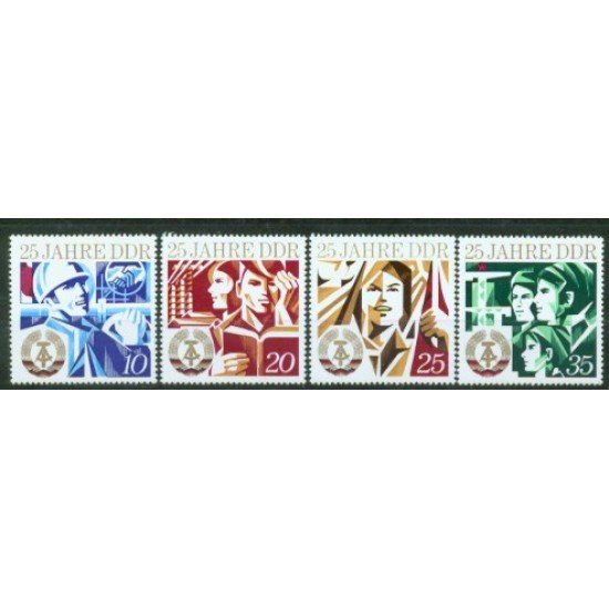 Alemania Oriental - 1630/33 - GERMANY 1974 25º Aniv. de la RDA Lujo