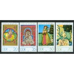 FAU1/VAR1/S Alemania Oriental DDR Nº 2083/86 1979 Miniaturas de la India del museo de Berlín Lujo FAU1/VAR1/S Alemania Oriental DDR Nº 2083/86 1979 Miniaturas de la India del museo de Berlín Lujo