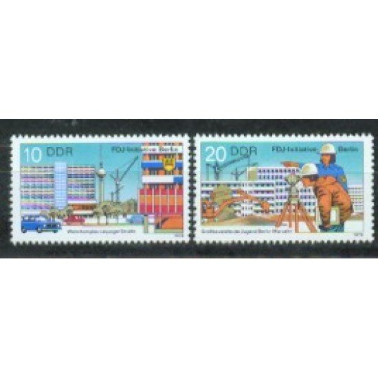 Alemania Oriental - 2091/92 - GERMANY 1979 Inicativas de la juventud alemana para Berlín Lujo