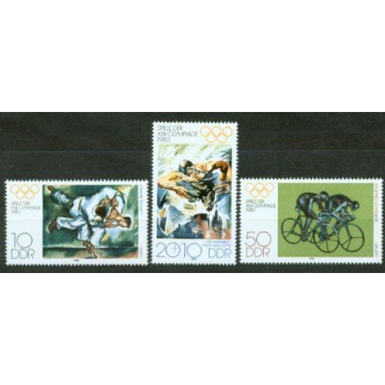 Alemania Oriental DDR Nº 2187/89 1980 JJOO de Moscú Lujo Alemania Oriental DDR Nº 2187/89 1980 JJOO de Moscú Lujo