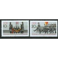 SMI Alemania Oriental  Germany  Nº 2237/38  1981 25º Aniv. de la Armada nacional del pueblo Lujo  MNH