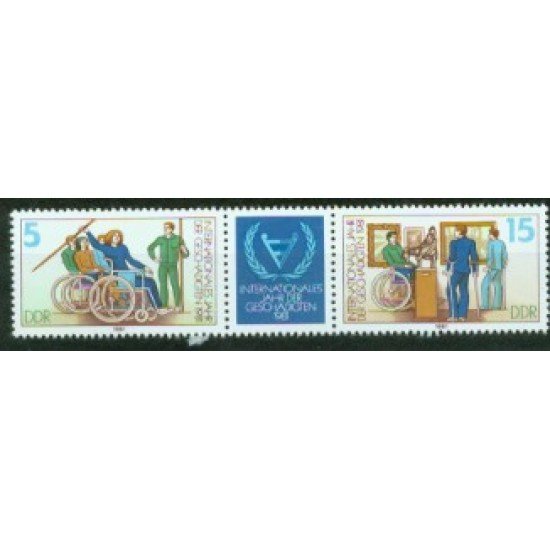 MED/S Alemania Oriental DDR Nº 2274/75A 1981 Año inter. de los discapacitados Lujo MED/S Alemania Oriental DDR Nº 2274/75A 1981 Año inter. de los discapacitados Lujo