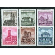 Alemania Oriental - 229/34 - GERMANY 1955 Edificios históricos (fijasellos)
