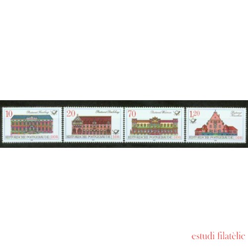 Alemania Oriental - 2687/90   - GERMANY 1987 Edificios de correos Lujo