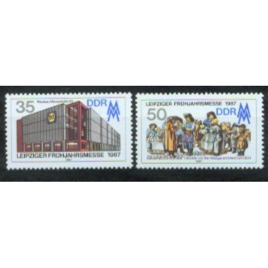 Alemania Oriental - 2700/01 - GERMANY 1987 Leipzig Lujo Alemania Oriental - 2700/01 - GERMANY 1987 Leipzig Lujo