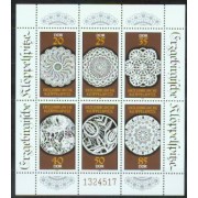 Alemania Oriental - 2821/26-H Mini-hojita 6 sellos  -  GERMANY 1988 Punto de cruz Lujo