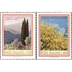 Italia - 1031/32 - 1968 Flores y árboles Lujo Italia - 1031/32 - 1968 Flores y árboles Lujo