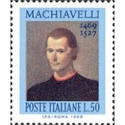 Italia - 1036 - 1969 5º Cent. de Maquiavelo Lujo