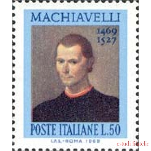 Italia - 1036 - 1969 5º Cent. de Maquiavelo Lujo