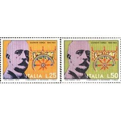 Italia - 1091/92 - 1972 50º Aniv. muerte del escritor G. Verga Lujo Italia - 1091/92 - 1972 50º Aniv. muerte del escritor G. Verga Lujo