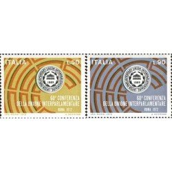 Italia - 1107/08 - 1972 60ª Conf. de la Unión iterparlamentaria-Roma-Lujo Italia - 1107/08 - 1972 60ª Conf. de la Unión iterparlamentaria-Roma-Lujo