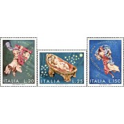 Italia - 1114/16 - 1972 Navidad-pequeñas estatuas-Lujo