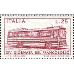 TRA2/S Italia Italy Nº 1117 1972 XIV Jornada del sello-autocar postal-Lujo TRA2/S Italia Italy Nº 1117 1972 XIV Jornada del sello-autocar postal-Lujo