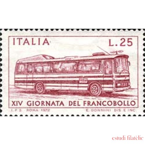 TRA2/S Italia Italy  Nº 1117   1972  XIV Jornada del sello-autocar postal-Lujo