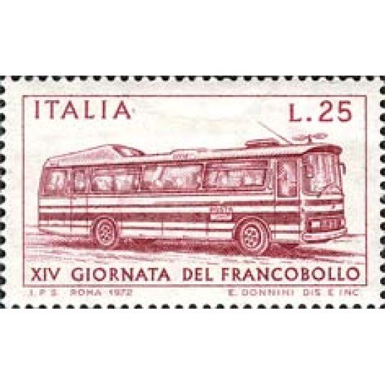TRA2/S Italia Italy  Nº 1117   1972  XIV Jornada del sello-autocar postal-Lujo