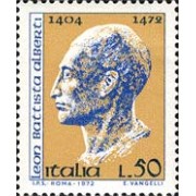 Italia - 1118 - 1972 5º Cent. muerte León B. Alberti Lujo