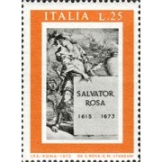 Italia -  1124 - 1973 300º Aniv. muerte de Salvador Rosa Lujo