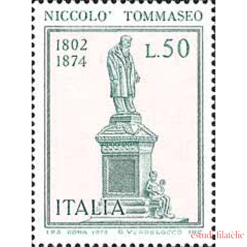 Italia - 1190 - 1974 Cent. muerte del escritor N. Tommaseo Lujo