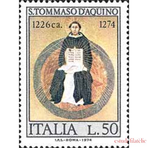 Italia - 1202 - 1974 7º Cent. muerte de St. Tomás de Aquino Lujo