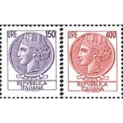 Italia - 1257/58 - 1976 Serie-moneda de Syracusa-Lujo