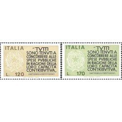 Italia - 1297/98 - 1977 Concienciación al pago de impuestos Lujo Italia - 1297/98 - 1977 Concienciación al pago de impuestos Lujo