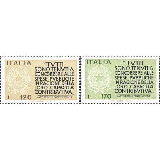 Italia - 1297/98 - 1977 Concienciación al pago de impuestos Lujo