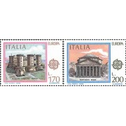 Italia - 1339/40 - 1978 Europa-monumentos-Lujo
