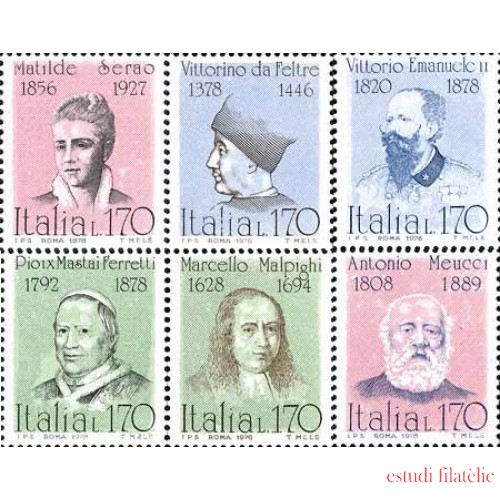 Italia - 1345/50 - 1978 Celebridades italianas Lujo