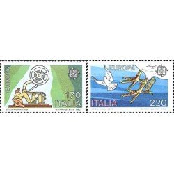 Italia - 1389/90 - 1979 Europa-telégrafo/paloma mensajera-Lujo Italia - 1389/90 - 1979 Europa-telégrafo/paloma mensajera-Lujo