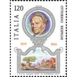 Italia - 1399 - 1979 Cent. del compositor Ottorino Respighi Lujo Italia - 1399 - 1979 Cent. del compositor Ottorino Respighi Lujo
