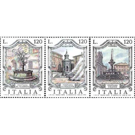 Italia - 1402/04 - 1979 Fuentes de Italia Lujo
