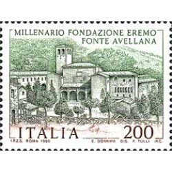 Italia Italy 1432 - 1980 1000º Aniv. fundación monasterio de Fonte Avellana lujo Italia Italy 1432 - 1980 1000º Aniv. fundación monasterio de Fonte Avellana lujo