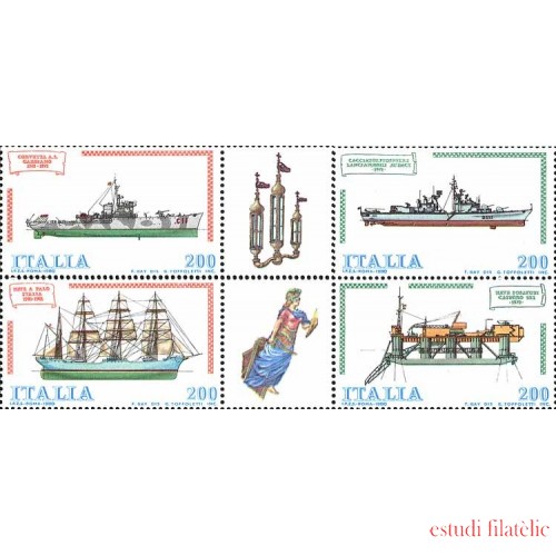 Italia - 1460/63 - 1980 Construcciones navales Barcos Lujo