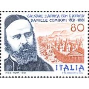 Italia - 1474 - 1981 150º Aniv. del misionero Daniele Comboni Lujo