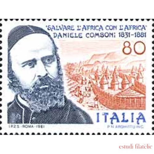 Italia - 1474 - 1981 150º Aniv. del misionero Daniele Comboni Lujo