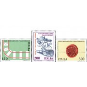 Italia - 1516/18 - 1981 XXIIª Jornada del sello-concuro aspectos de la hª postal-Lujo
