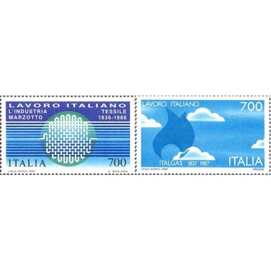 Italia - 1735/36 - 1987 Trabajos italianos en el mundo-textil/gas-Lujo