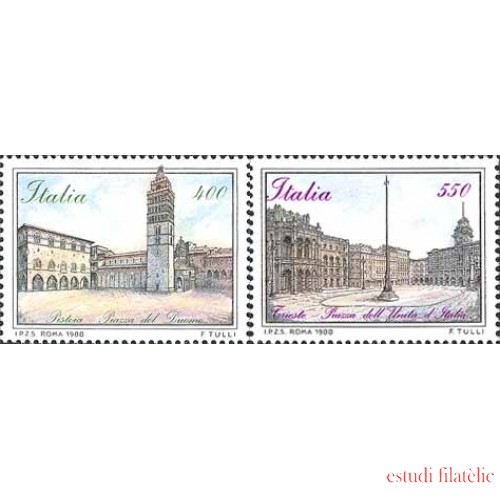 Italia - 1787/88 - 1988 Plazas y pueblos de Italila Lujo