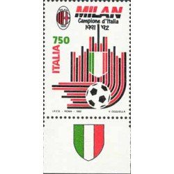 Italia - 1949 - 1992 Homenaje al Milan-campeón 91-92 Lujo Italia - 1949 - 1992 Homenaje al Milan-campeón 91-92 Lujo