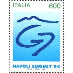Italia - 2076 - 1994 Cumbre de paises industrializados-G7/logo-Lujo Italia - 2076 - 1994 Cumbre de paises industrializados-G7/logo-Lujo
