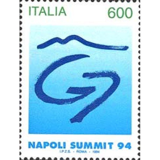 Italia - 2076 - 1994 Cumbre de paises industrializados-G7/logo-Lujo