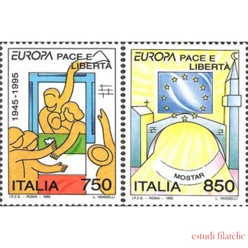 Italia - 2110/11 - 1995 Europa-paz y llibertad-Lujo