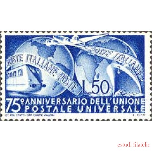 Italia - 538 - 1949 75º Aniv. del UPU Lujo