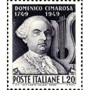 Italia - 553 - 1949 Bicentenario del compositor D. Cimarosa Lujo