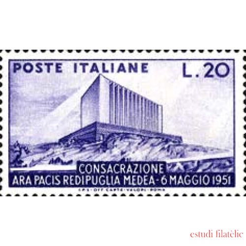 Italia - 594 - 1951 Consagración de Ara Pacis Lujo