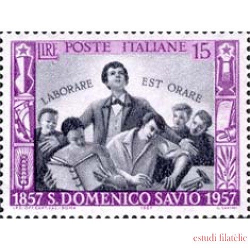 Italia - 751 - 1957 Cent. muerte de St. Domenico Savio Lujo