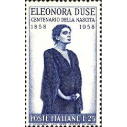 Italia - 775 - 1958 Cent de Eleonora Duse-actriz- Lujo Italia - 775 - 1958 Cent de Eleonora Duse-actriz- Lujo
